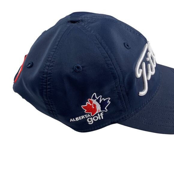 Titleist Baseball Cap Alberta Golf Dark Blue White Hat Adjustable Men's One Size - Picture 2 of 7